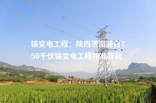 輸變電工程：陜西渭南蒲白750千伏輸變電工程核準獲批