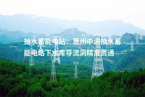 抽水蓄能電站：惠州中洞抽水蓄能電站下水庫導流洞精準貫通