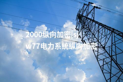 2000縱向加密|sjw77電力系統(tǒng)縱向加密