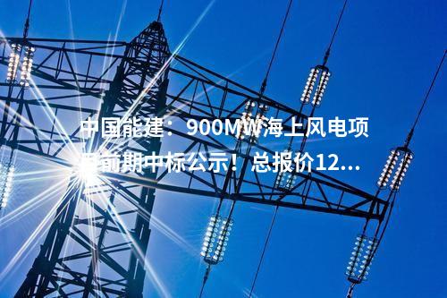 中國能建：900MW海上風(fēng)電項(xiàng)目前期中標(biāo)公示！總報(bào)價(jià)12325萬元！